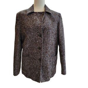 Ann Freedberg Jacket Womens Size 10 Alpaca Madeleine Tweed Lined Gray $490